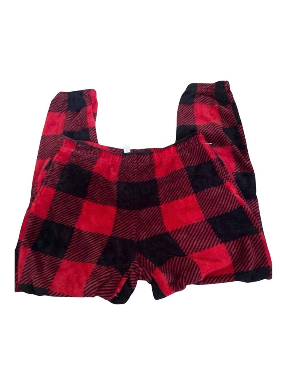 Joyspun Red & Black Plaid Plush Fleece Pajama Pants Medium
